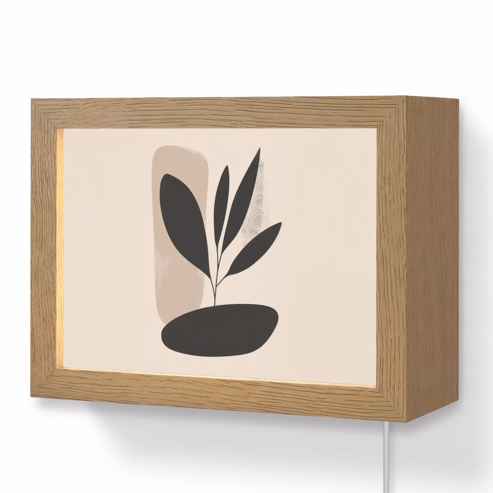 Lightbox - Wandlamp - Plant - Beige - Japandi — 1