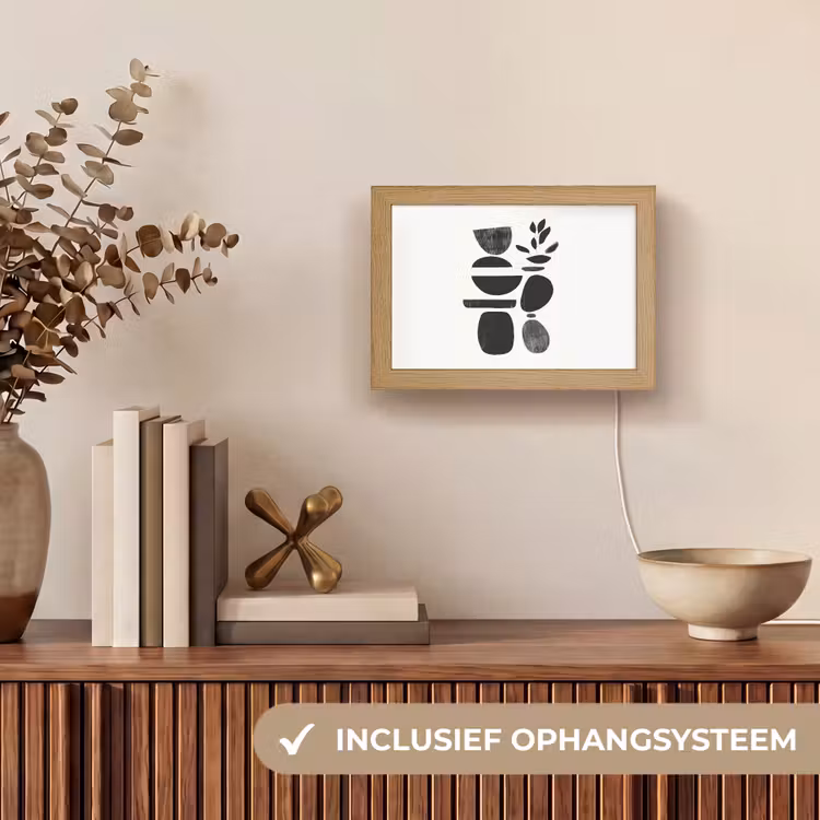 Lightbox - Wandlamp - Japandi - Zwart - Abstract — 8