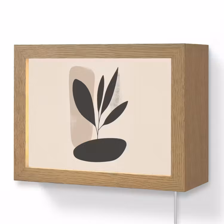 Lightbox - Wandlamp - Plant - Beige - Japandi — 1