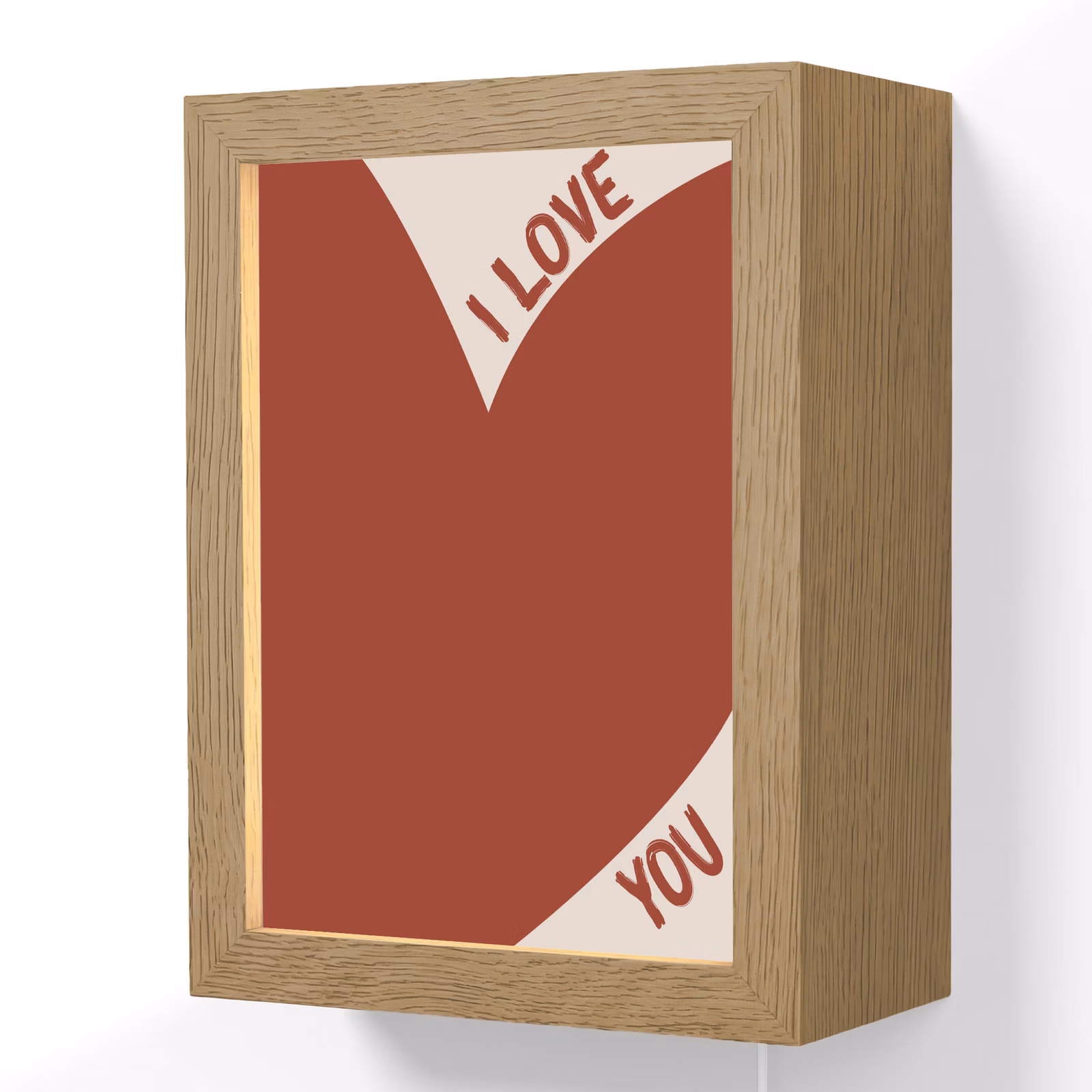 Lightbox - Wandlamp - Loveyou - Rood - Hart — 1