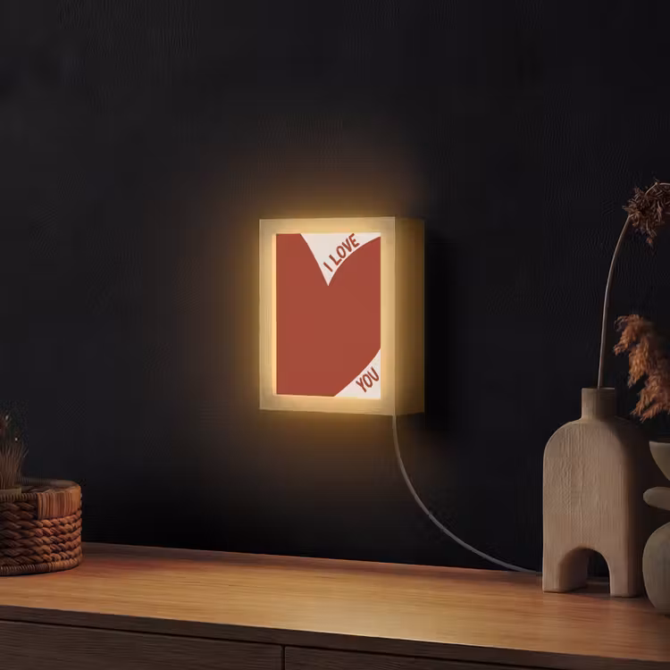 Lightbox - Wandlamp - Loveyou - Rood - Hart — 2