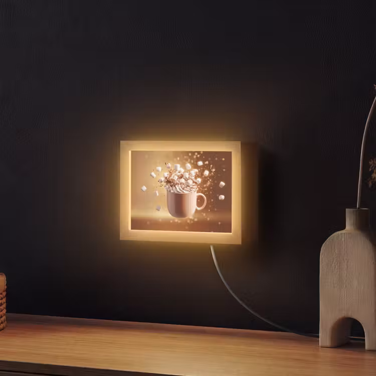 Lightbox - Wandlamp - Chocomelk - Drinken - Warm - Bruin — 2