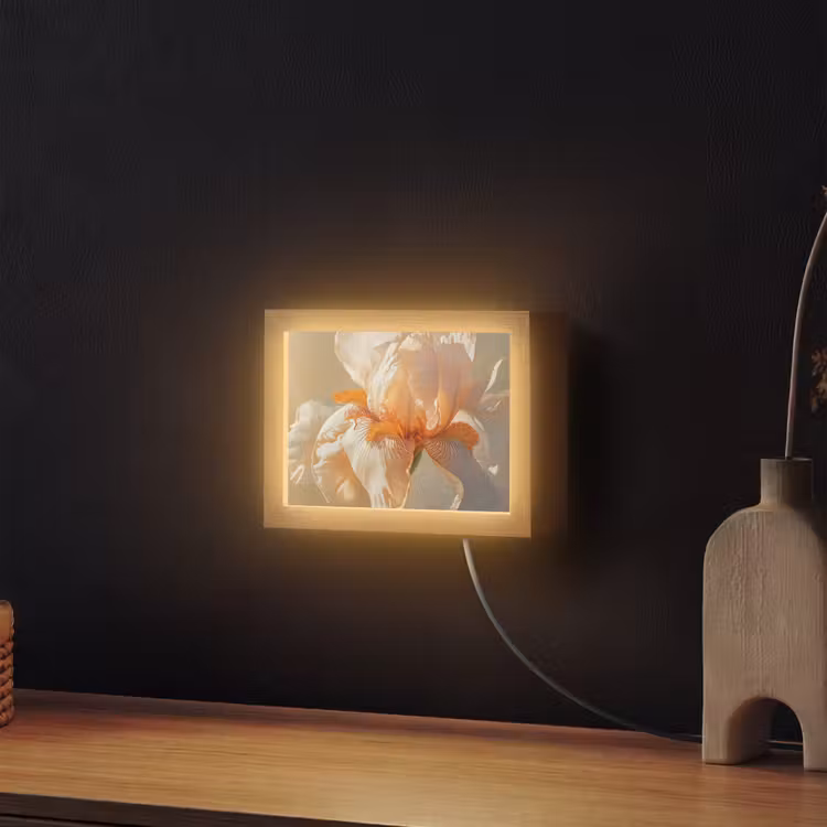 Lightbox - Wandlamp - Iris Close-up Beige — 2