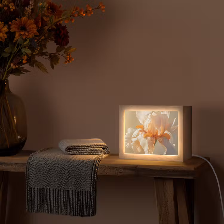 Lightbox - Wandlamp - Iris Close-up Beige — 4