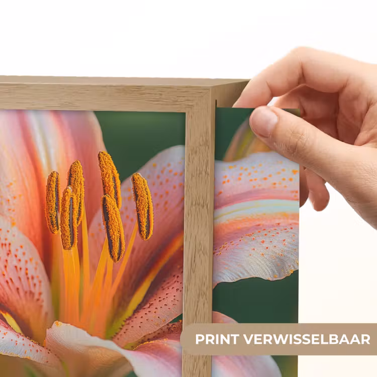 Lightbox - Wandlamp - Roze Lelie Close-up — 3