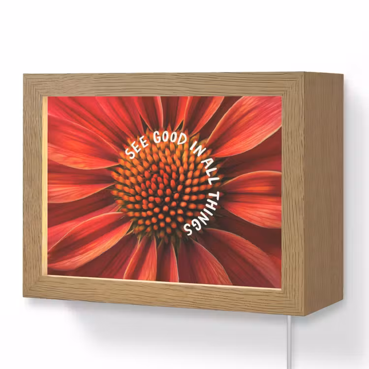 Lightbox - Wandlamp - See Good in All Things Bloem