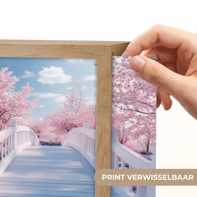 Lightbox - Wandlamp - Brug - Kersenbomen - Wit — 3