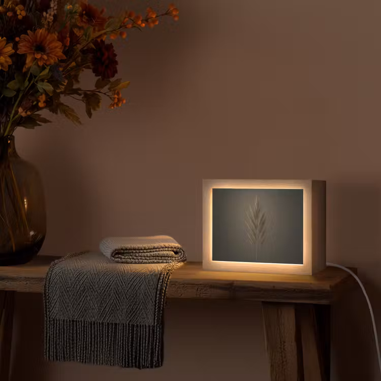 Lightbox - Wandlamp - Pampasgras Pluim Bruin — 4