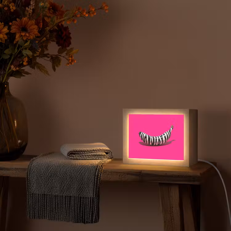 Lightbox - Wandlamp - Banaan - Zebraprint - Roze — 4
