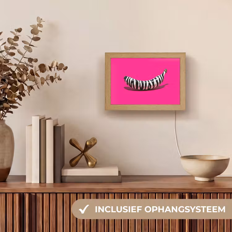 Lightbox - Wandlamp - Banaan - Zebraprint - Roze — 8