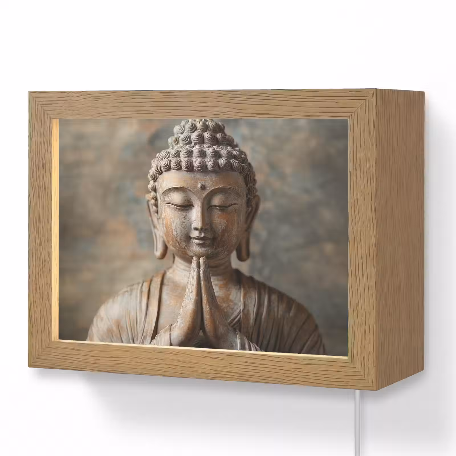 Lightbox - Wandlamp - Boedha - Beeld - Bruin - Rust — 1