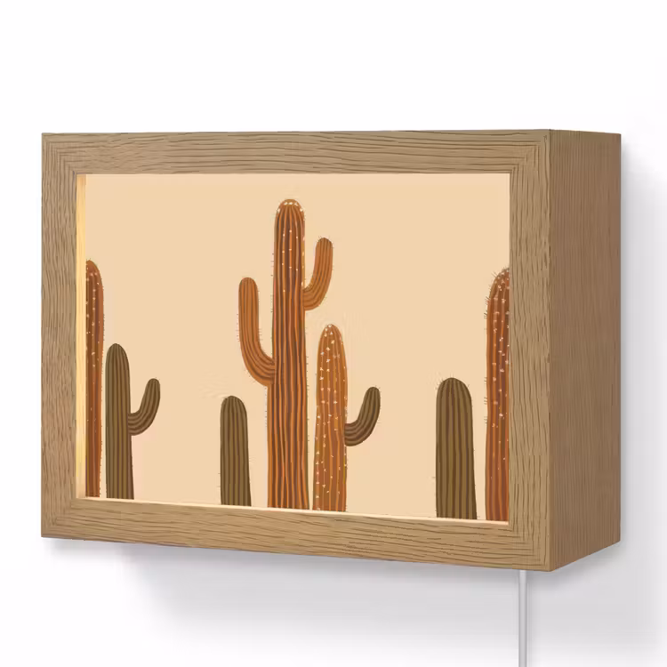 Lightbox - Wandlamp - Cactussen Terracotta — 1