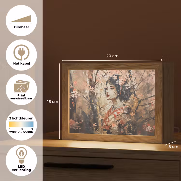 Lightbox - Wandlamp - Geisha Kersenbloesem — 7