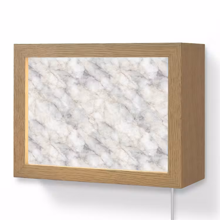 Lightbox - Wandlamp - Grijs - Marmer - Gedetailleerd