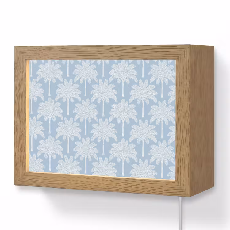 Lightbox - Wandlamp - Palmboom - Modern - Blauw