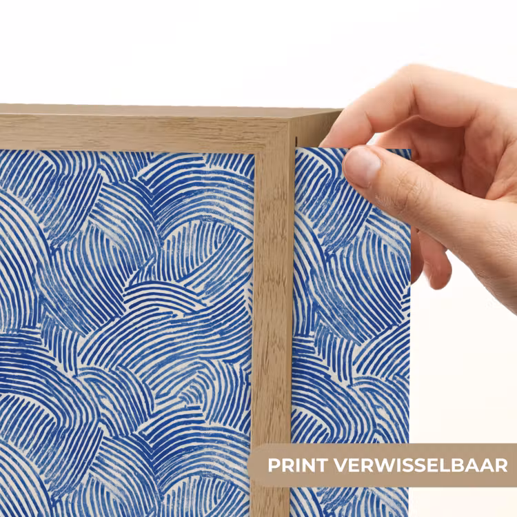 Lightbox - Wandlamp - Blauwe Golvende Lijnen — 3