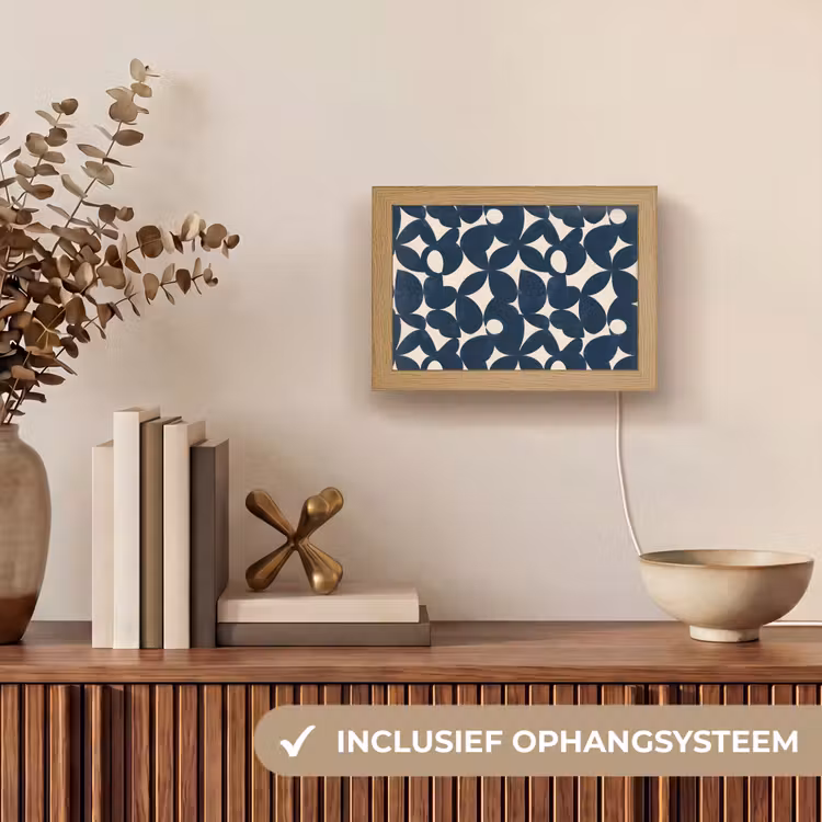 Lightbox - Wandlamp - Abstracte Vormen Marineblauw — 8
