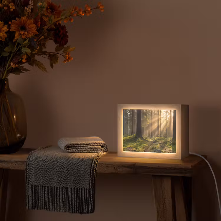 Lightbox - Wandlamp - Bos - Zonlicht - Gras — 4