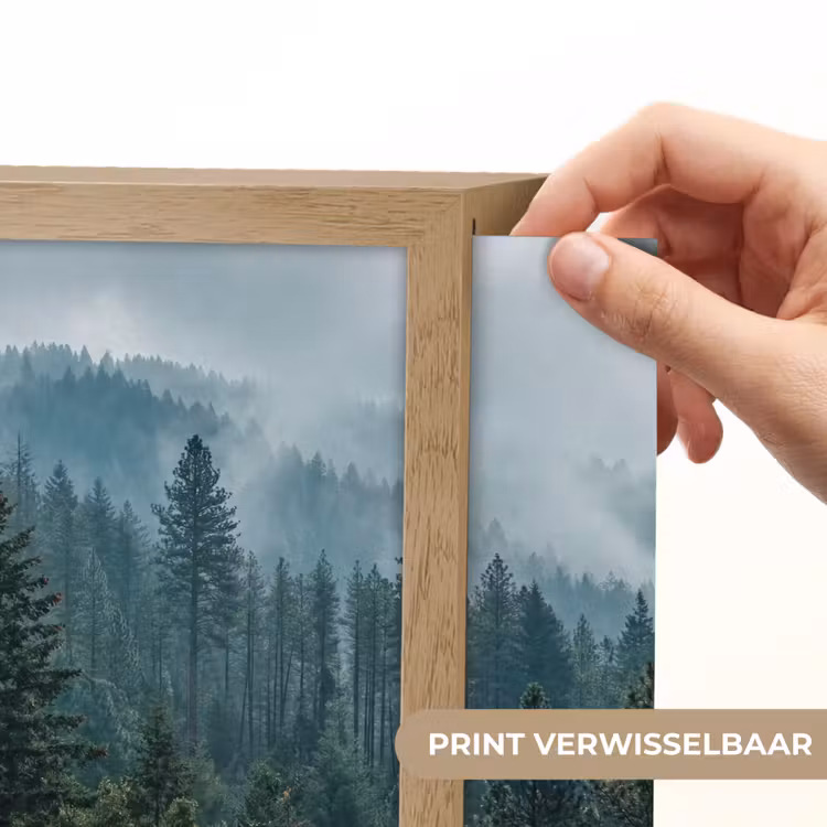 Lightbox - Wandlamp - Naaldwoud - Bergen - Mist — 3