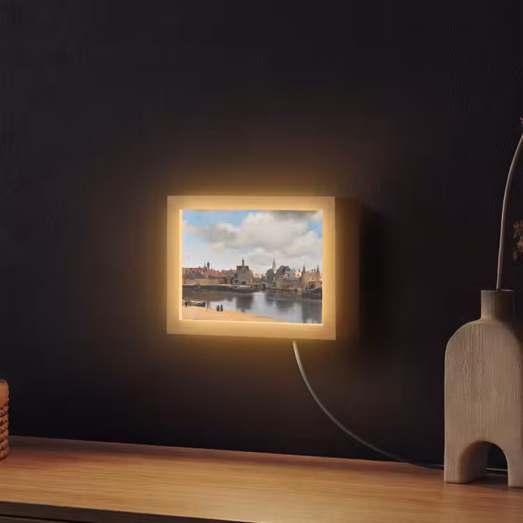 Lightbox - Wandlamp - Vermeer - Stad - Oude meesters - Kunst — 2