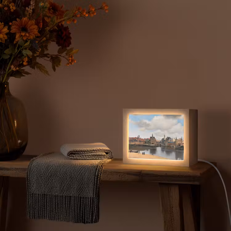 Lightbox - Wandlamp - Vermeer - Stad - Oude meesters - Kunst — 4