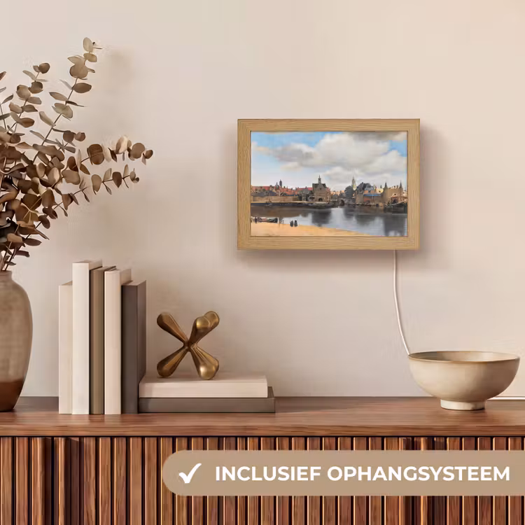 Lightbox - Wandlamp - Vermeer - Stad - Oude meesters - Kunst — 8