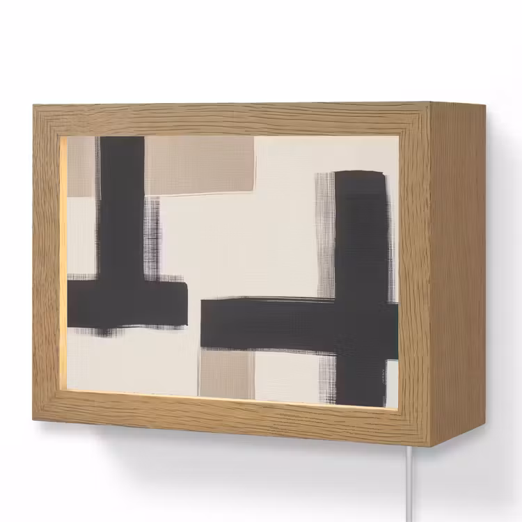 Lightbox - Wandlamp - Zwart - Abstract - Japandi — 1