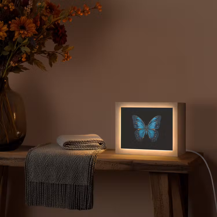 Lightbox - Wandlamp - Vlinder - Blauw - Contrast — 4