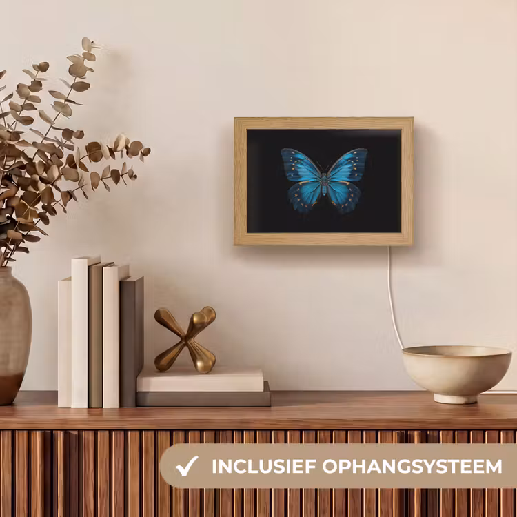 Lightbox - Wandlamp - Vlinder - Blauw - Contrast — 8