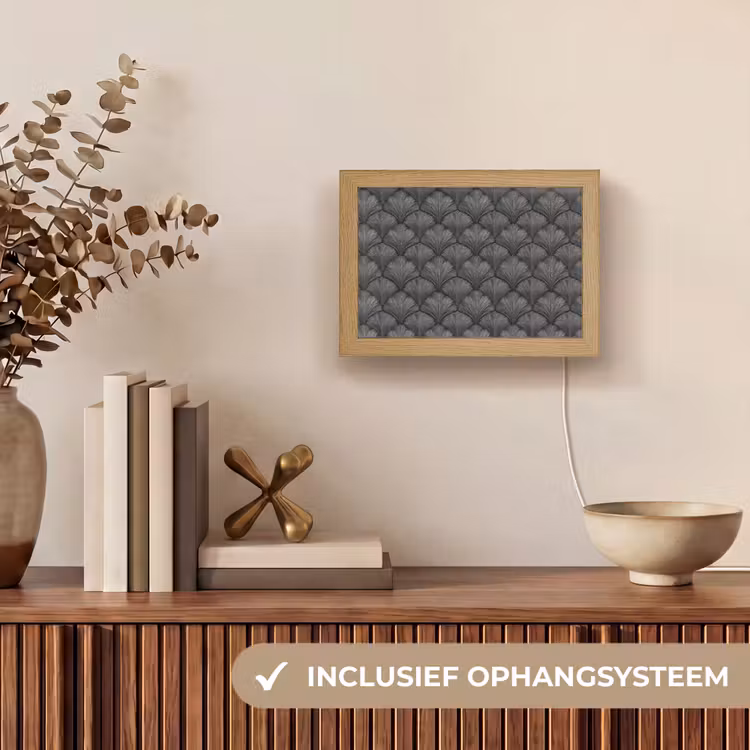 Lightbox - Wandlamp - Waaier - Motief - Grijs — 8