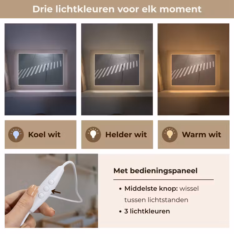 Lightbox - Wandlamp - Zeebrapad - Hardloper - Zwart - Wit — 5