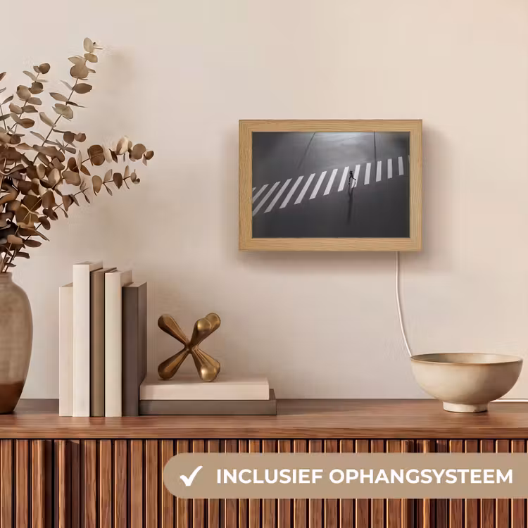 Lightbox - Wandlamp - Zeebrapad - Hardloper - Zwart - Wit — 8