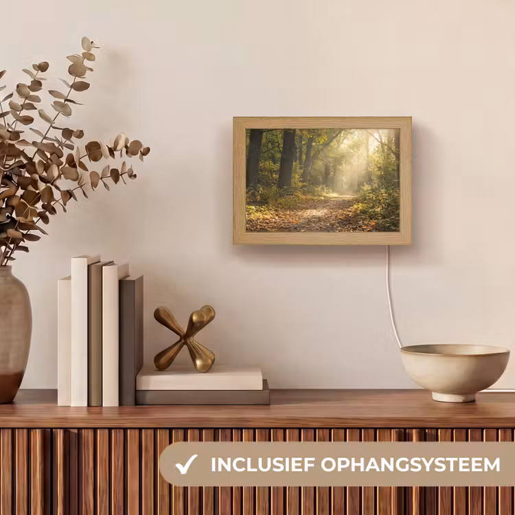 Lightbox - Wandlamp - Bospad in Herfst — 8
