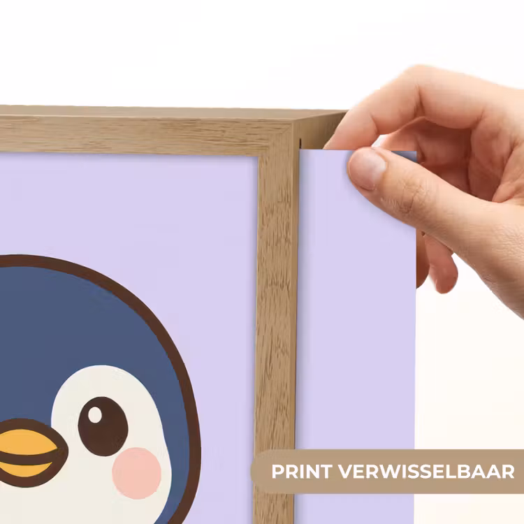 Lightbox - Wandlamp kinderkamer - Pinguïn Kawaii Lila — 5