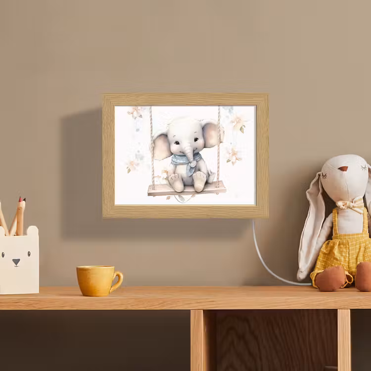 Lightbox - Wandlamp kinderkamer - Olifant - Dier - Kinderen — 3
