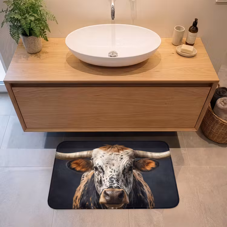 Badmat - Stier met Lange Hoorns — 2