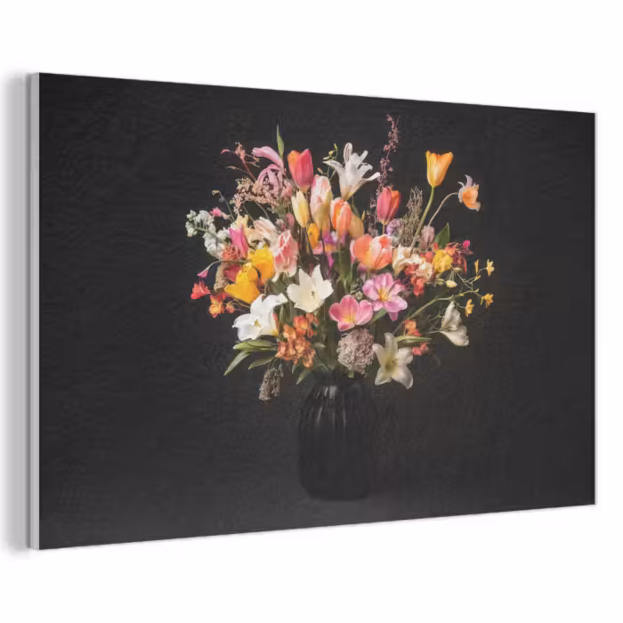 Akoestisch schilderij - Vaas - Bloemen - Tulpen