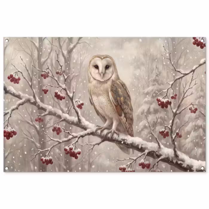 Tuinposter - Vogel - Winter - Natuur