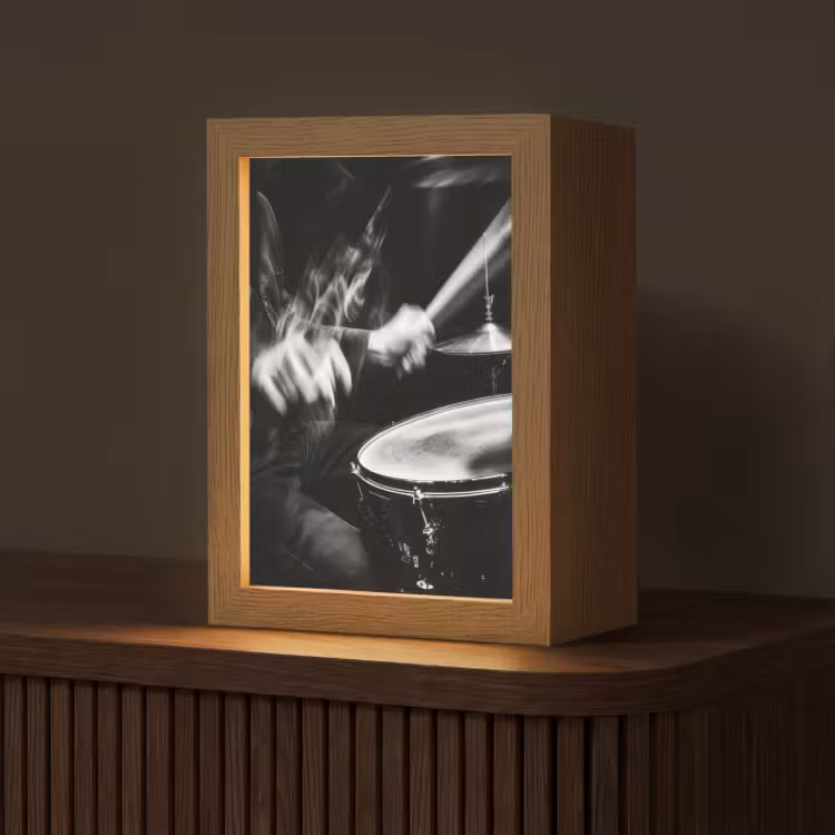 Tafellamp - Drummer Zwart Wit