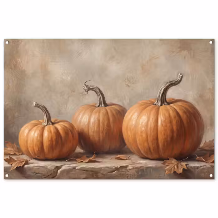 Tuinposter - Pompoenen - Herfst - Stilleven