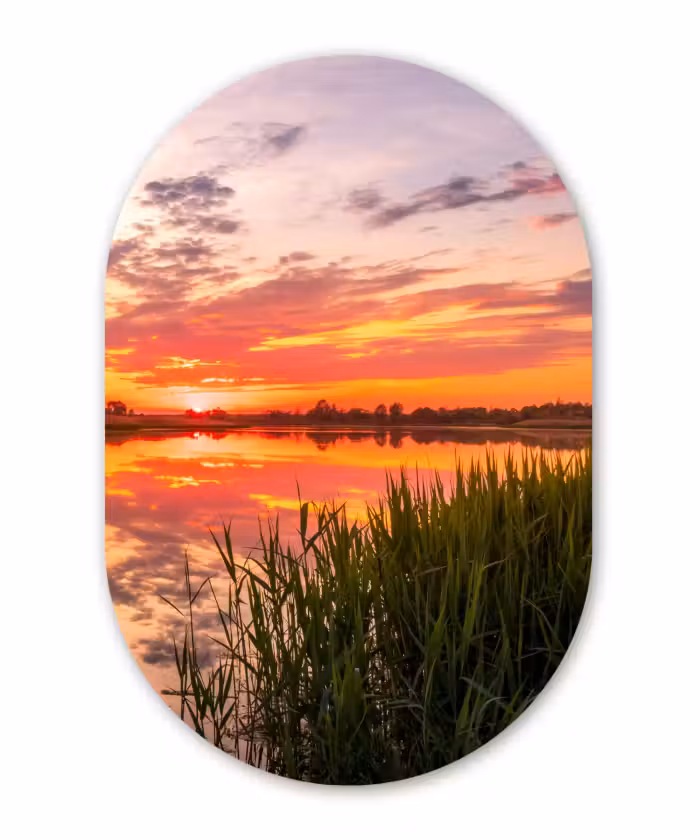 Muurovaal - Kunststof - Water - Lucht - Natuur