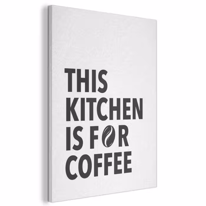 Akoestisch schilderij - Quotes  - Koffie - Bonen - Modern