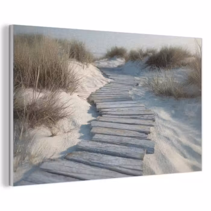 Akoestisch schilderij - Pad - Planken - Duinen - Gras
