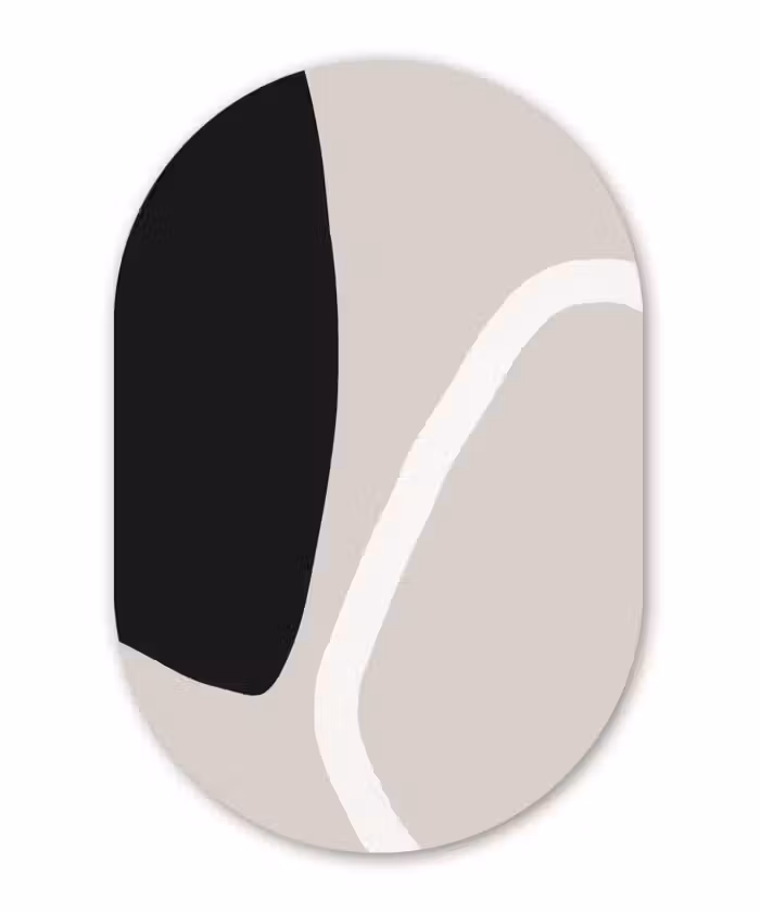 Muurovaal - Pastel - Minimalisme - Vormen