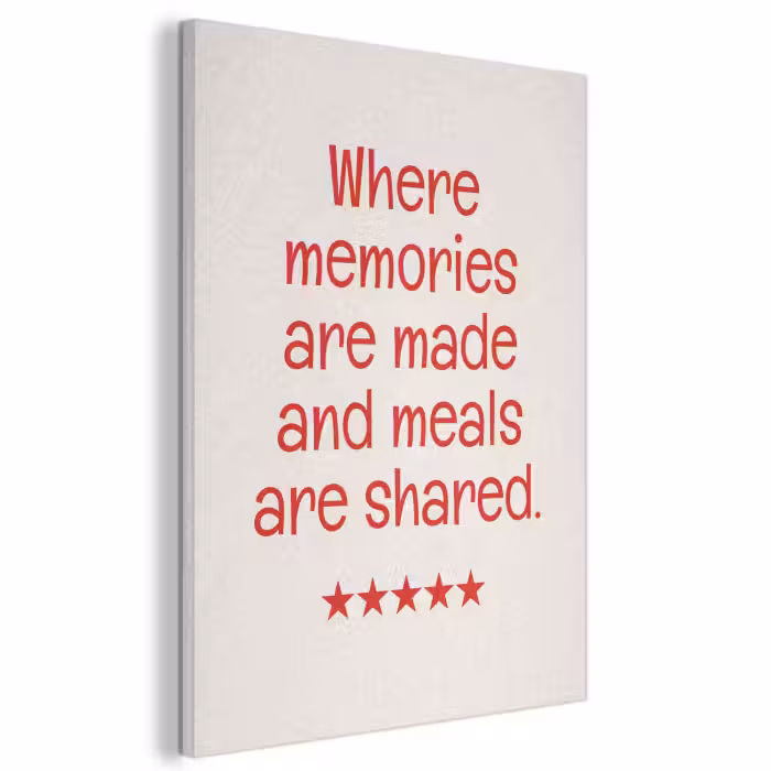 Akoestisch schilderij - Quote - Sterren - Rood - Memories