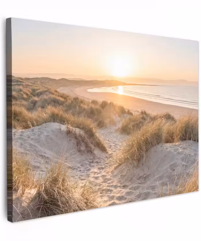 Canvas schilderij - Duinen - Strand - Zee