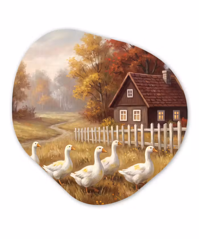 Organisch schilderij - Forex - Vogel - Huis - Natuur