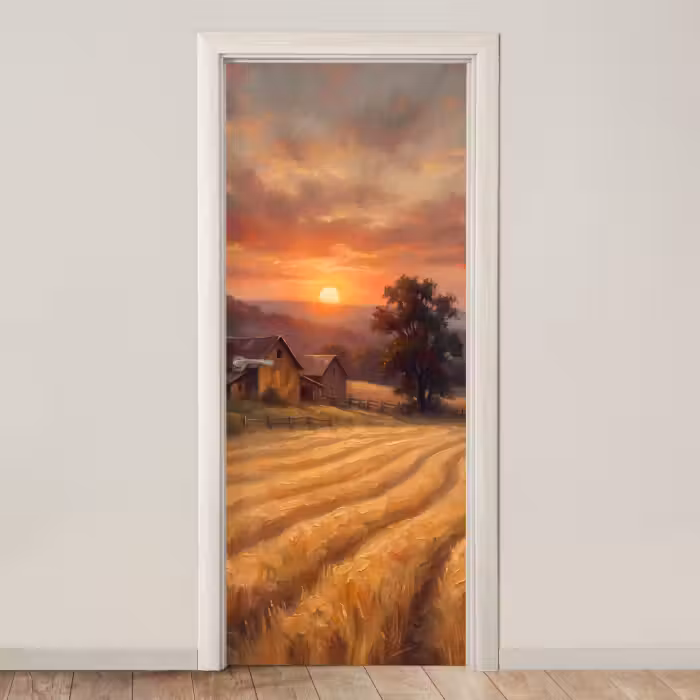 Deursticker - Landschap - Zonsondergang - Natuur