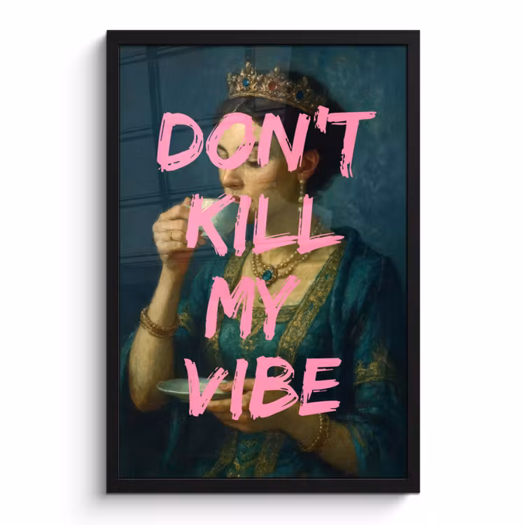 Poster met lijst - Vrouw - Portret - Kroon