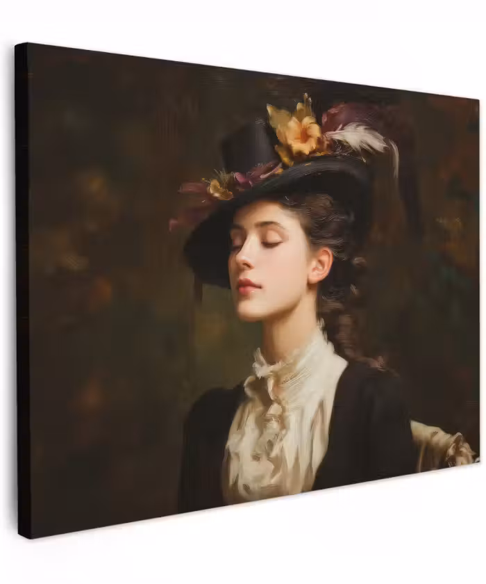 Canvas schilderij - Vrouw - Victoriaans - Portret